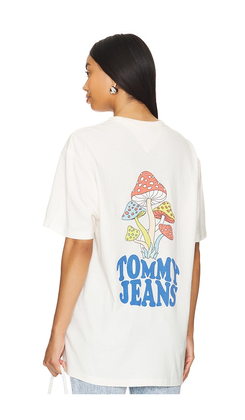 Tommy Jeans Novelty Graphic Tee In Ancient White