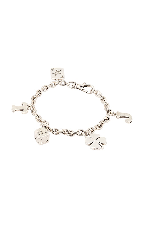 Two Jeys Lucky Charms Bracelet In Metallic Silver