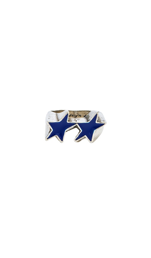Icon Enameled Single Ring in Blue. - size 22 (also in 18, 20)