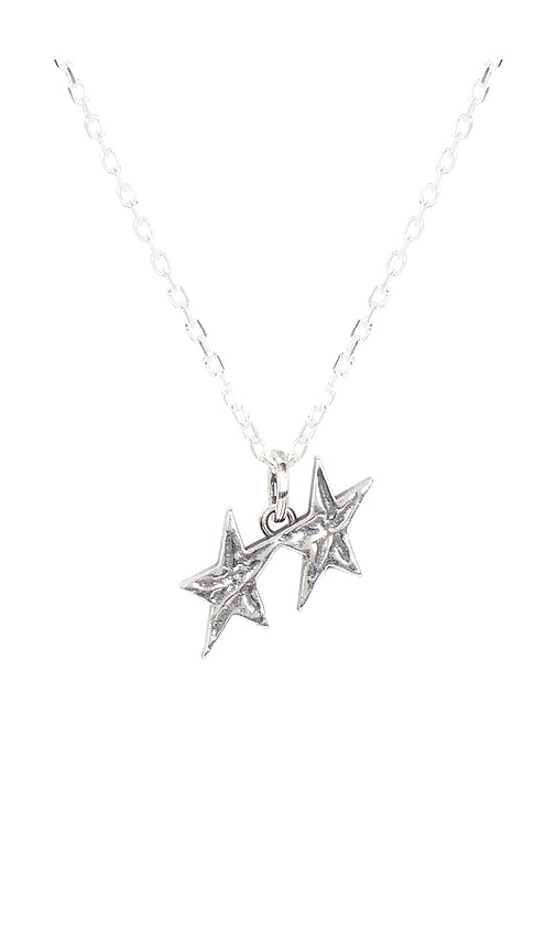  Two Jeys Signature Stars Necklace In Metallic Silver. 