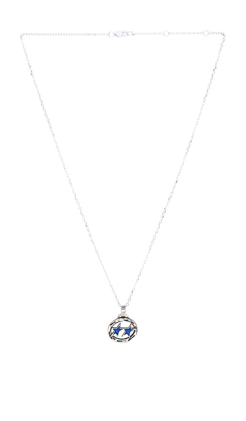 Two Jeys Color Core Necklace in Metallic Silver.
