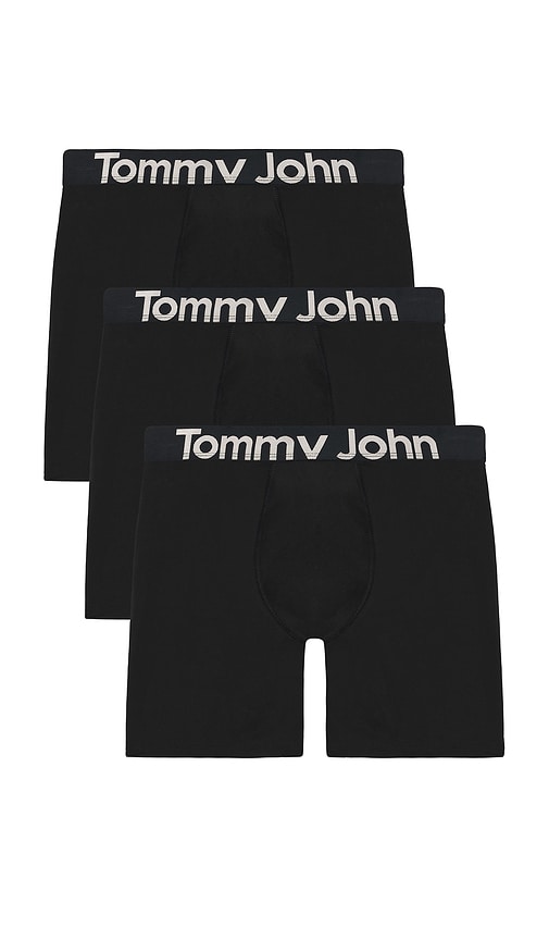 Tommy John 360 Sport Micro 3 Pack 6 Boxer Brief In Black