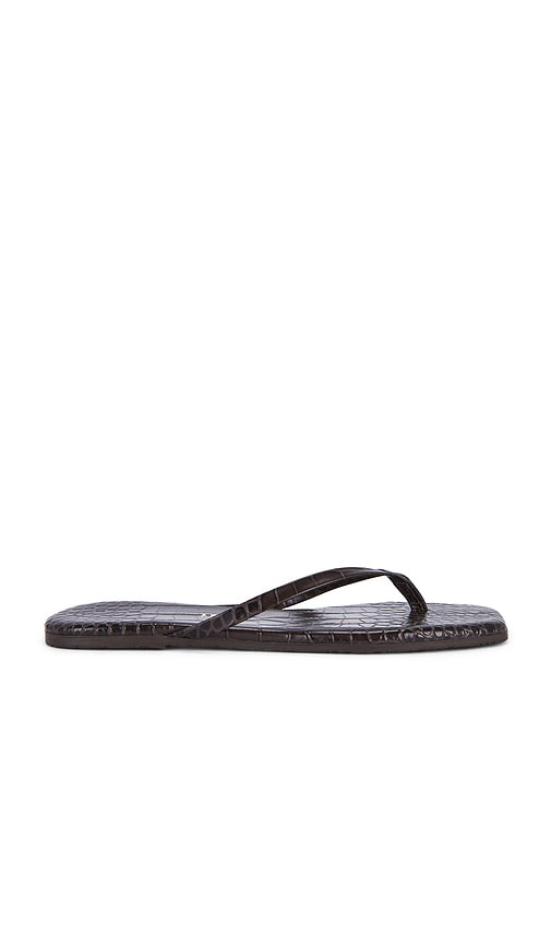 Tkees Square Toe Lily Sandal In Carob Croc