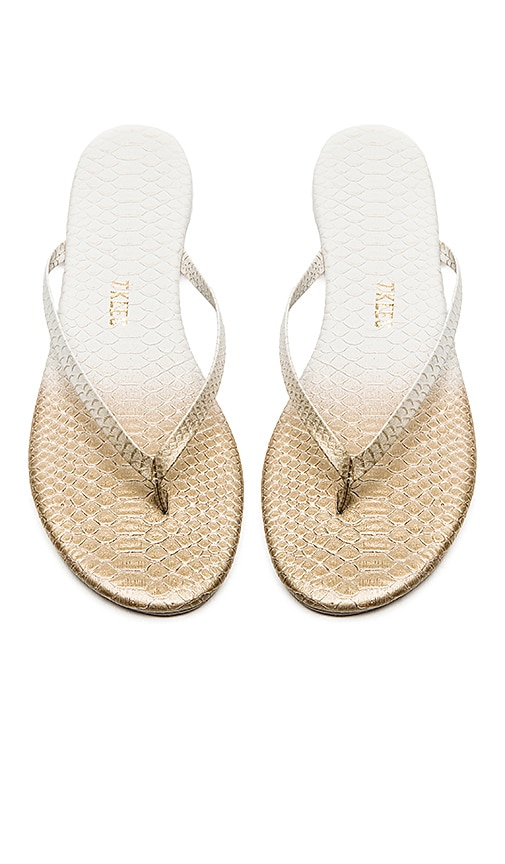 tkees gold flip flops