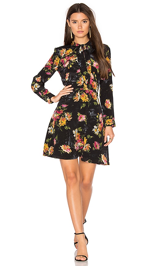 flower dress black