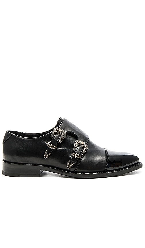 Kooples Double Buckle Loafer in Black 