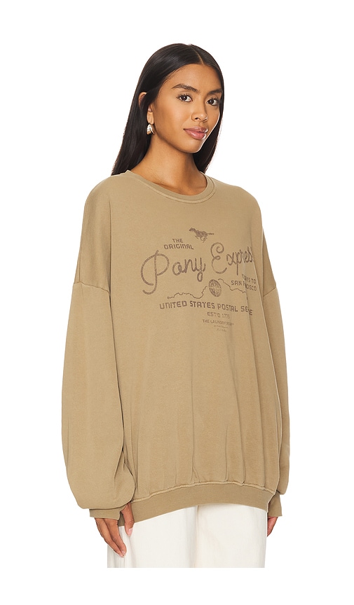 Shop The Laundry Room Pony Express Sweatshirt In Camel Gold