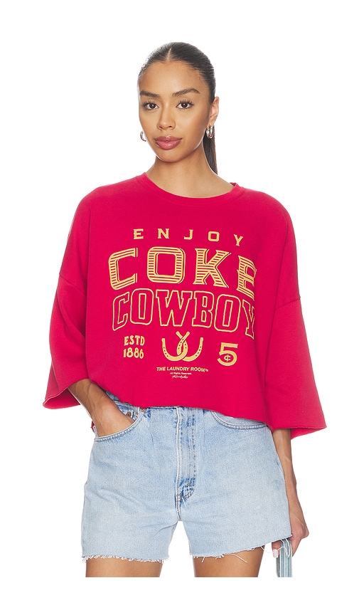 The Laundry Room Enjoy Coke Cowboy Horseshoe Crop Jumper | Thumbnail 3 The Laundry Room Enjoy Coke Cowboy Horseshoe Crop Jumper | Thumbnail 3
