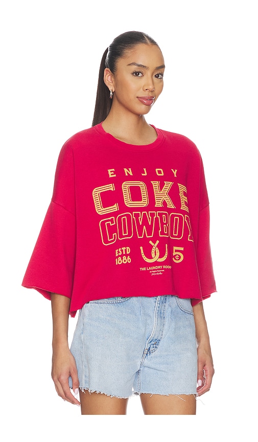  The Laundry Room Combishort Cropped Enjoy Coke Cowboy Horseshoe En Red. Taille L. Also En M, S, Xl, Xs. 