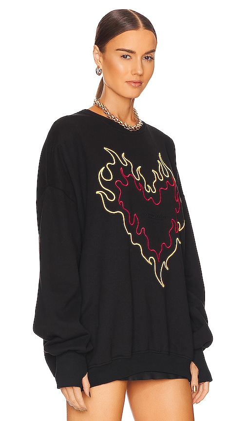 Shop The Laundry Room Burn Heart Jumper In Black