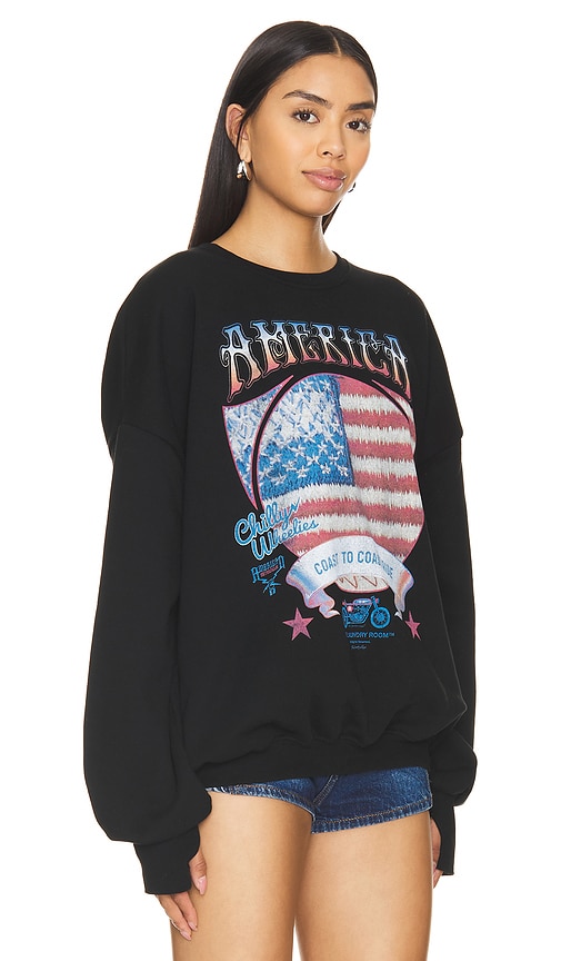 Shop The Laundry Room America Coast To Coast Ride Sweatshirt In Black