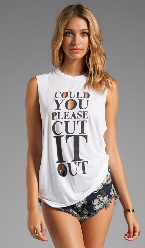 Cut It Out Muscle Tee