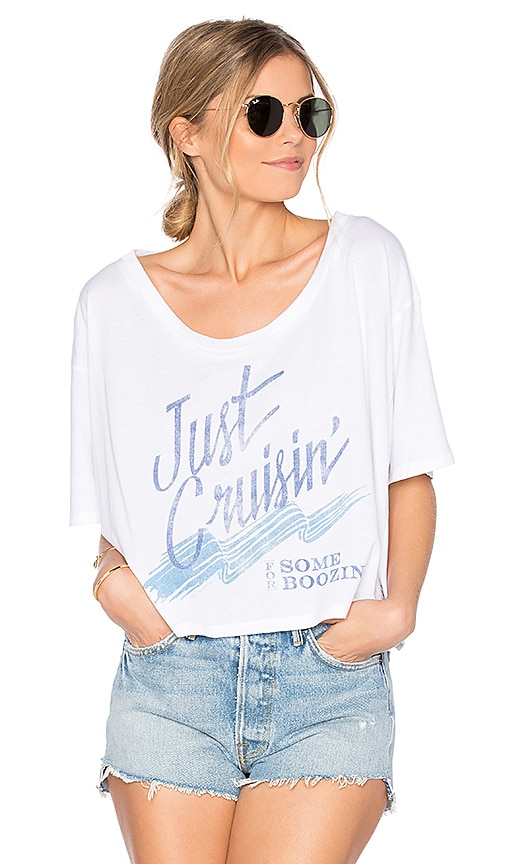 The Laundry Room Just Boozin Baggy Beach Tee in White | REVOLVE