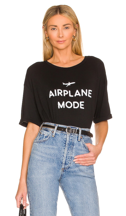 The Laundry Room Airplane Mode Oversized Tee In Black