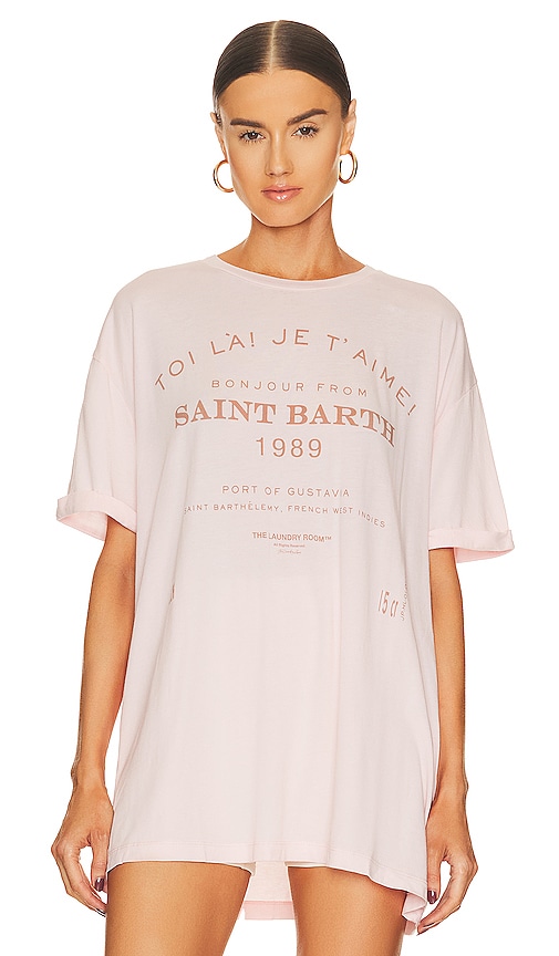 The Laundry Room Saint Barth 89 Oversize Tee In Blush Pink