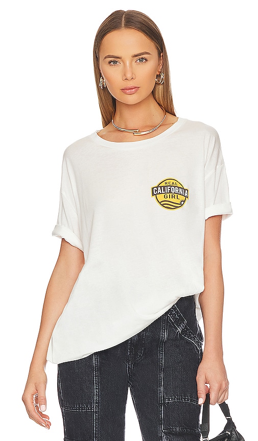 The Laundry Room Real California Girl Oversized Tee in White