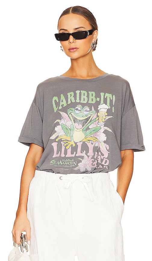 The Laundry Room Carribbit Oversized Tee in Grey