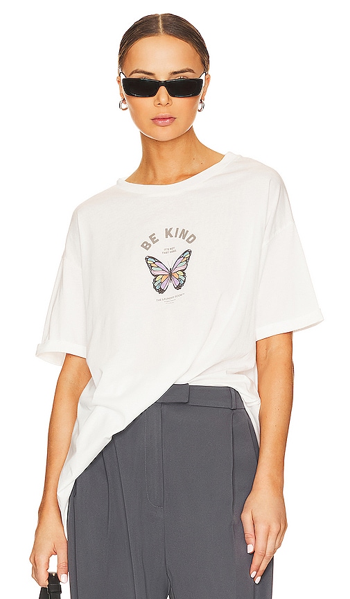 The Laundry Room Be Kind Stamp Oversized Tee In White