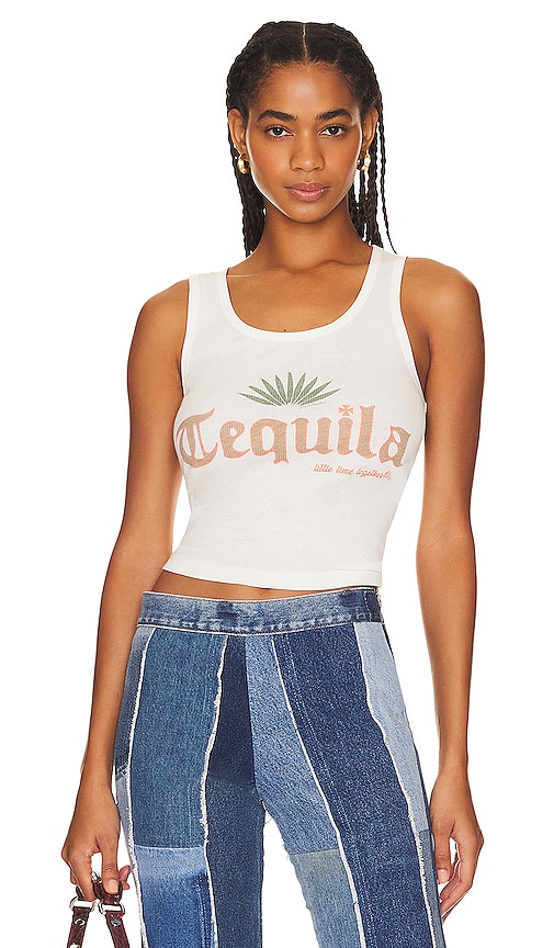 The Laundry Room Tequila Rib Tank In White