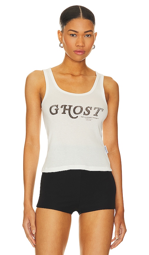 The Laundry Room Ghost Rib Tank in White