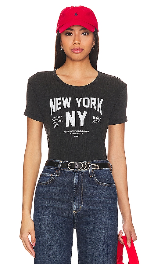 Shop The Laundry Room Welcome To New York Baby Rib Tee In Black Snow