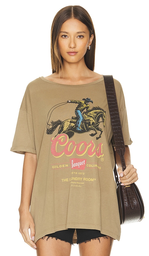 Shop The Laundry Room Coors Roper Oversized Tee In Camel Gold