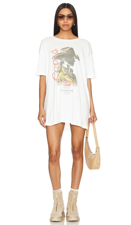 The Laundry Room Coors Cowboy Oversized Tee in White