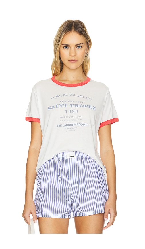 Shop The Laundry Room Saint Tropez Tee In 화이트 & 레드