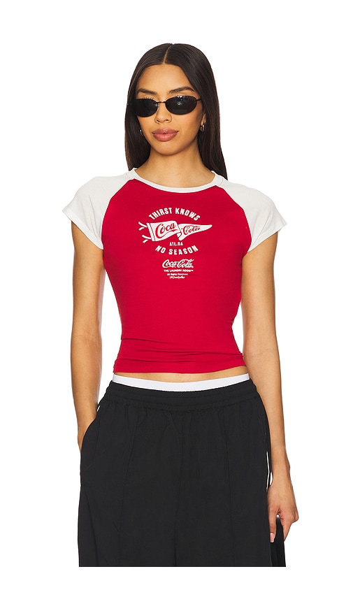 Thirst Knows No Season - Raglan Tee in Red. - size XL (also in L, M, S, XS)