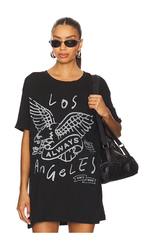 Always Los Angeles Oversized Tee in Black. - size S (also in L, XS)