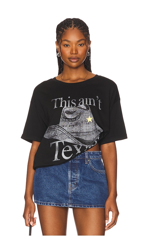 This Aint Texas Oversized Tee in Black. - size XS (also in L, M, S, XL)