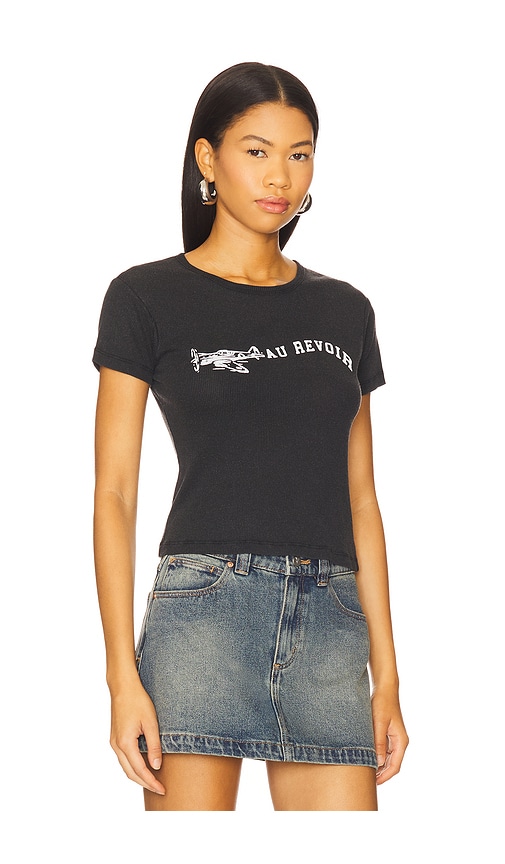 The Laundry Room Au Revoir Baby Tee In Black