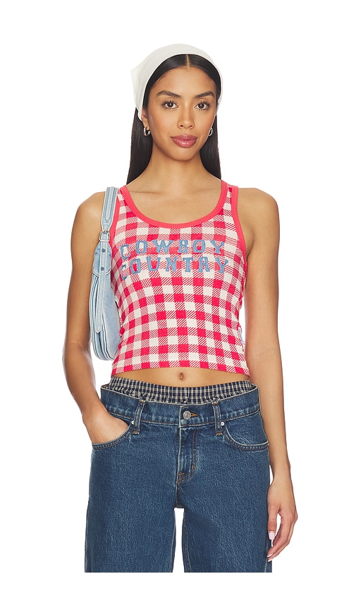 The Laundry Room Cowboy Country Denim Rib Tank Top
