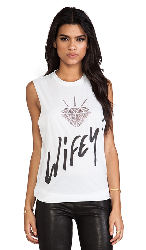 Wifey Glitter Muscle Tee