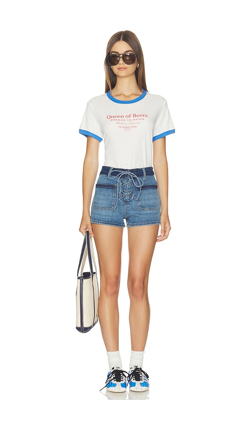 The Laundry Room Queen Of Beers Perfect Ringer Tee | Thumbnail 4 The Laundry Room Queen Of Beers Perfect Ringer Tee | Thumbnail 4