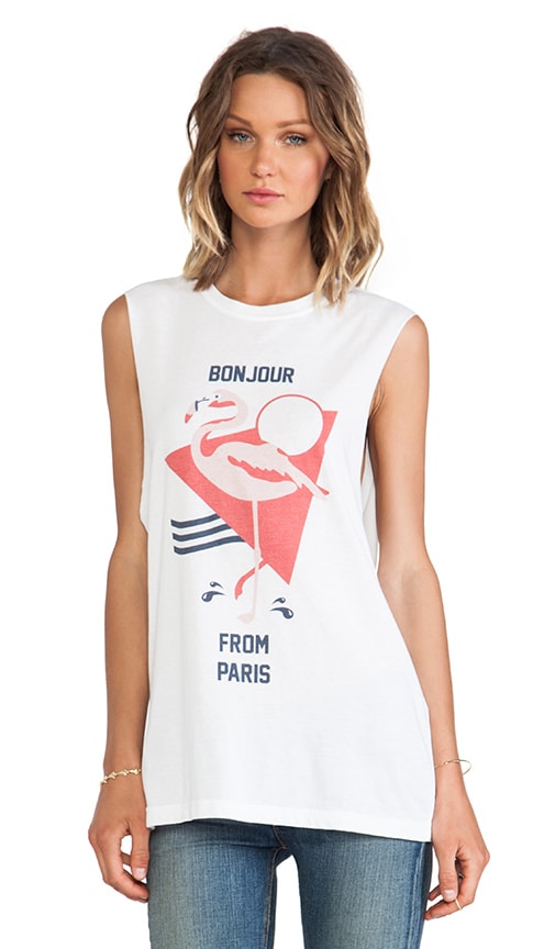 Bonjour From Paris Muscle Tee