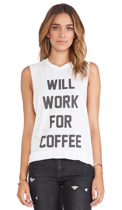 Will Work for Coffee Muscle Tee