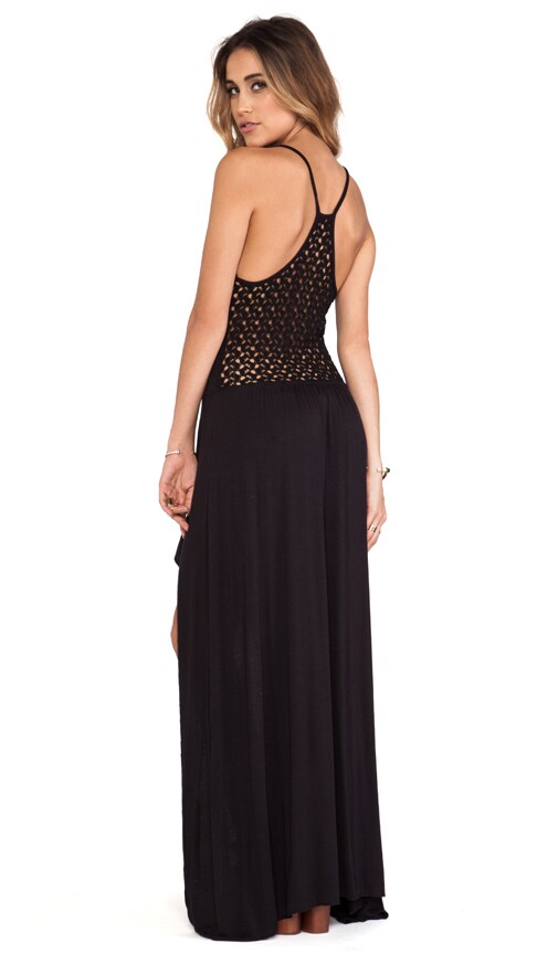 Crochet Back High Low Dress