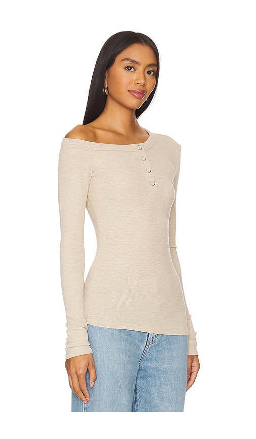 Shop The Line By K Harley Top In Beige Melange