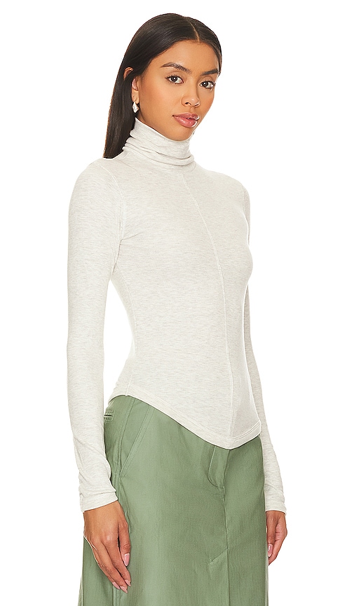 Shop The Line By K Mads Long Sleeve Top In Heather Grey