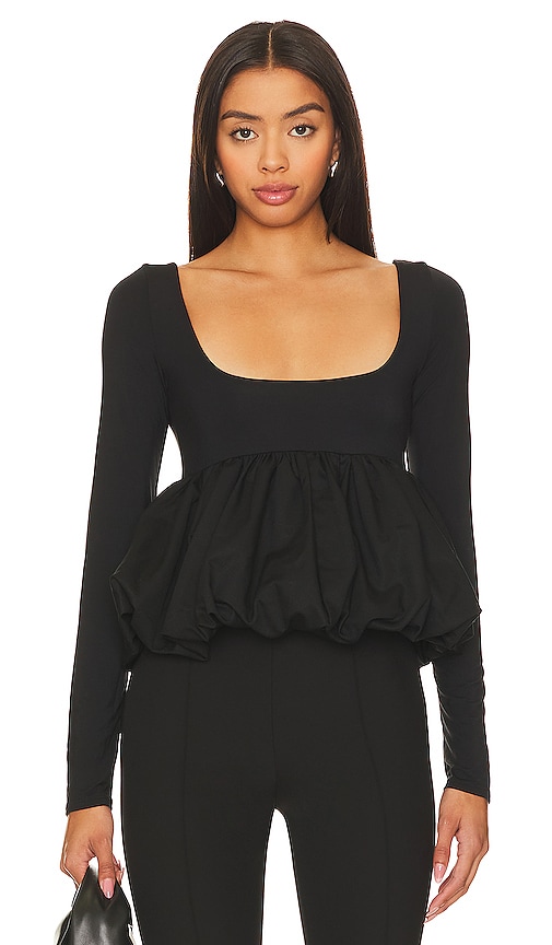 The Line By K Uwe Bubble Top In Black