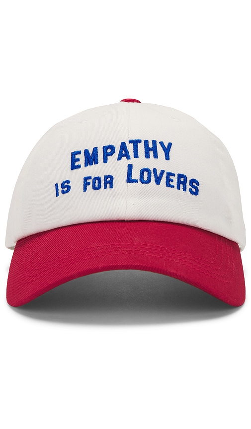 Shop The Mayfair Group Empathy Is For Lovers Hat In 奶油色&红色