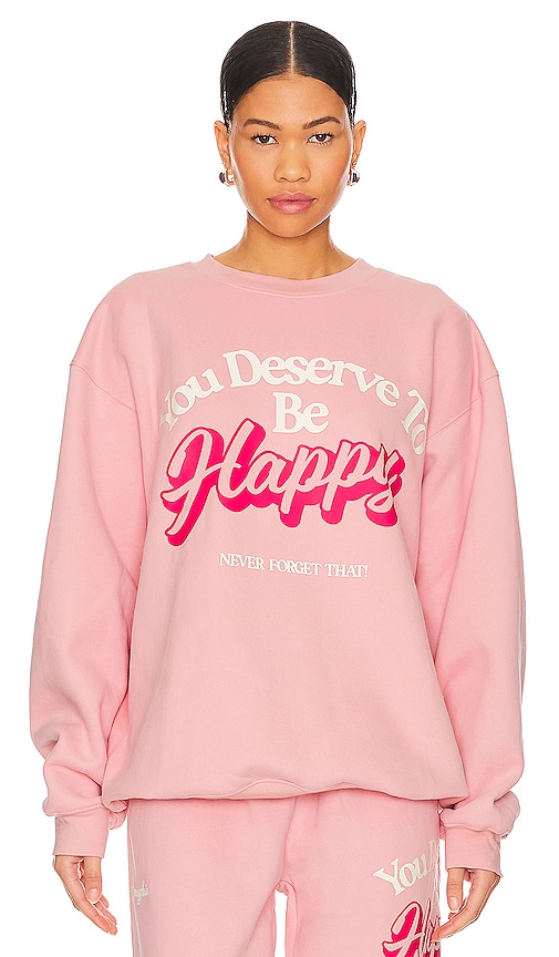 The Mayfair Group You Deserve It Crewneck in Pink