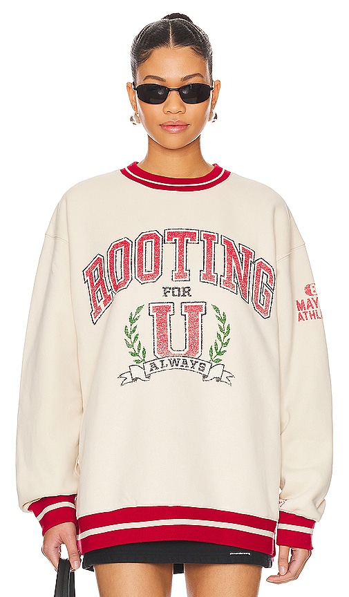 Shop The Mayfair Group Rooting For U Sweatshirt In 棕黄色