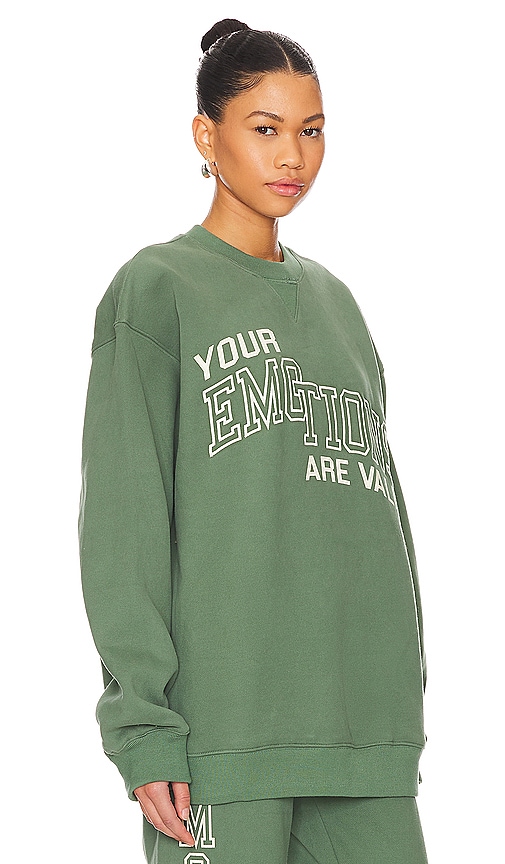 Shop The Mayfair Group Your Emotions Are Valid Sweatshirt In 天蓝