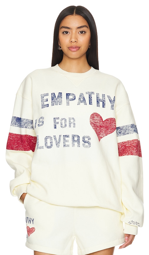 Shop The Mayfair Group Empathy Is For Lovers Sweatshirt In 奶油色