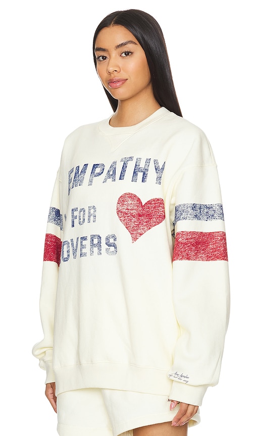 Shop The Mayfair Group Empathy Is For Lovers Sweatshirt In 奶油色