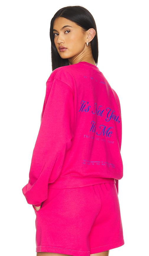 Shop The Mayfair Group It's Not You, It's Me Crewneck In Fuchsia