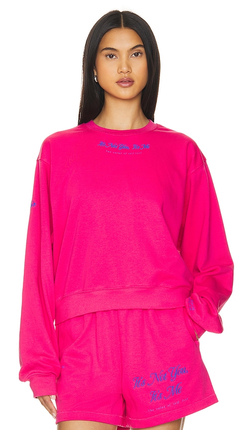 Shop The Mayfair Group It's Not You, It's Me Crewneck In Fuchsia