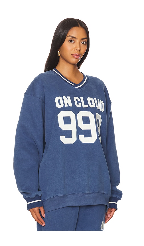 Shop The Mayfair Group On Cloud Nine V Neck Sweatshirt In 블루